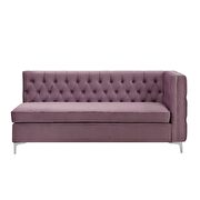 Purple velvet sectional sofa by Acme additional picture 7