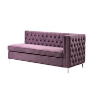 Purple velvet sectional sofa by Acme additional picture 8