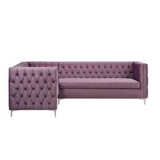 Purple velvet sectional sofa by Acme additional picture 10