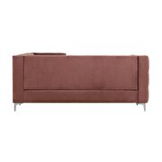 Dusty pink velvet sectional sofa by Acme additional picture 8