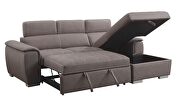 Light brown fabric upholstery sectional sofa with pull-out bed by Acme additional picture 4