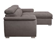 Light brown fabric upholstery sectional sofa with pull-out bed by Acme additional picture 7