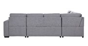 Gray fabric upholstery storage sleeper sectional sofa by Acme additional picture 5