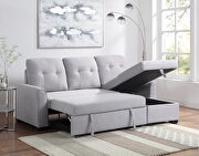 Light gray fabric modern cozy-style reversible sectional sofa w/ storage by Acme additional picture 2