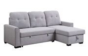 Light gray fabric modern cozy-style reversible sectional sofa w/ storage by Acme additional picture 3