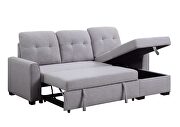 Light gray fabric modern cozy-style reversible sectional sofa w/ storage by Acme additional picture 4