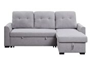 Light gray fabric modern cozy-style reversible sectional sofa w/ storage by Acme additional picture 6