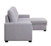 Light gray fabric modern cozy-style reversible sectional sofa w/ storage by Acme additional picture 8