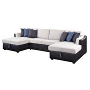U-shape sleeper sectional sofa in casual design additional photo 2 of 6