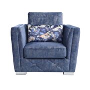 2-tone blue fabric chair additional photo 2 of 3