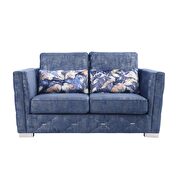 2-tone blue fabric loveseat by Acme additional picture 2