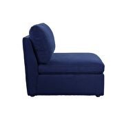 Blue fabric modular 5pcs sectional sofa additional photo 4 of 10