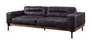Antique ebony top grain leather modern industrial sofa by Acme additional picture 2