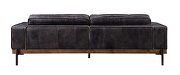 Antique ebony top grain leather modern industrial sofa by Acme additional picture 5