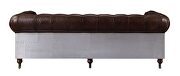 Vintage brown top grain leather classic chesterfield design sofa by Acme additional picture 5