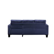 Blue linen reversible sectiona sofa additional photo 5 of 5