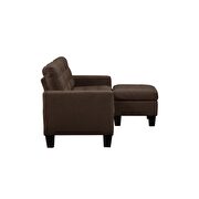 Brown linen reversible sectional sofa by Acme additional picture 4