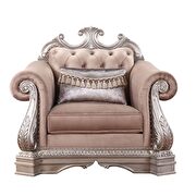 Velvet & antique silver chair by Acme additional picture 2