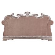 Velvet & antique silver loveseat by Acme additional picture 4