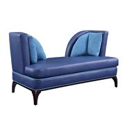 Blue pu settee by Acme additional picture 2
