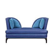 Blue pu settee by Acme additional picture 3