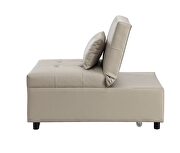 Beige pu upholstery stylish single sofa bed by Acme additional picture 7