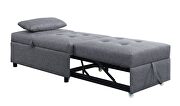 Gray fabric upholstery stylish single sofa bed by Acme additional picture 4