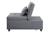 Gray fabric upholstery stylish single sofa bed by Acme additional picture 7