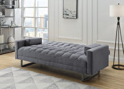 Gray fabric upholstery contemporary style sofa bed by Acme additional picture 2