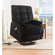 Black velvet power lift & massage recliner by Acme additional picture 2