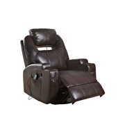 Brown pu rocker swivel motion recliner by Acme additional picture 2