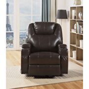 Brown pu rocker swivel motion recliner by Acme additional picture 4
