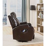 Brown pu rocker swivel motion recliner by Acme additional picture 5