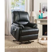 Black pu massage power recliner by Acme additional picture 2
