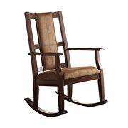 Brown fabric & espresso rocking chair by Acme additional picture 2