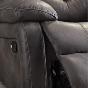 Gray polished microfiber recliner by Acme additional picture 3