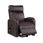 Brown pu recliner power chair by Acme additional picture 6