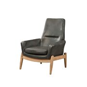 Black top grain leather accent chair by Acme additional picture 2