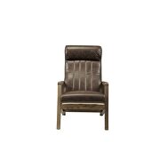 Distress chocolate top grain leather accent chair by Acme additional picture 3
