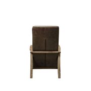 Distress chocolate top grain leather accent chair by Acme additional picture 5