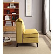 Chartreuse yellow velvet accent chair by Acme additional picture 4