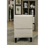 Cream linen accent chair & pillow by Acme additional picture 6
