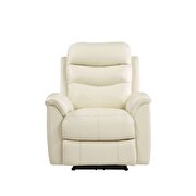 Beige top grain leather match power recliner chair by Acme additional picture 3