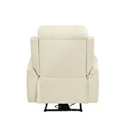 Beige top grain leather match power recliner chair by Acme additional picture 5
