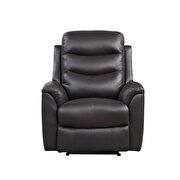 Brown top grain leather match power recliner by Acme additional picture 3