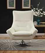 White leather-gel accent chair by Acme additional picture 2