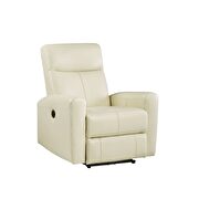 Beige top grain leather match power motion recliner by Acme additional picture 2