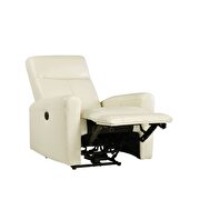 Beige top grain leather match power motion recliner by Acme additional picture 5