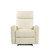 Beige top grain leather match power motion recliner by Acme additional picture 6
