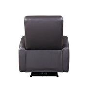 Brown top grain leather match power motion recliner additional photo 5 of 6